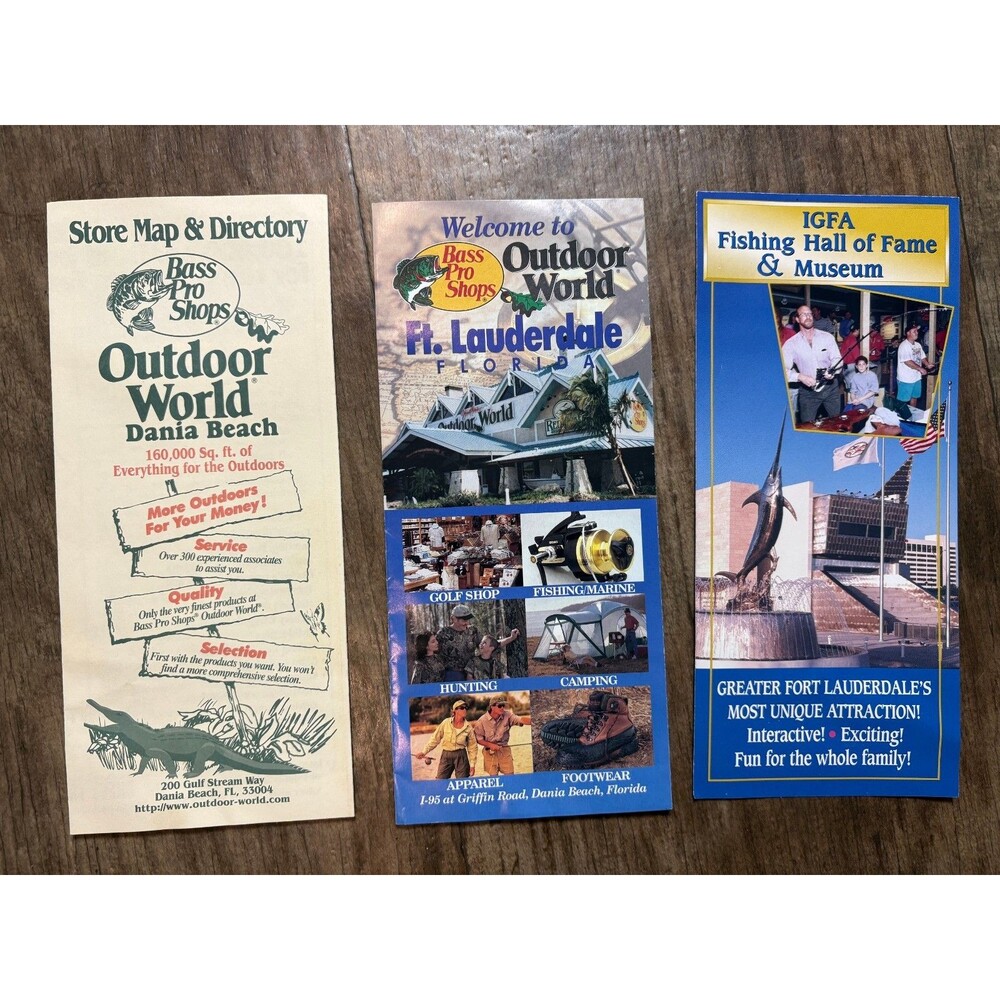 Bass Pro Shops Brochures Vintage 1999 Fort Lauderdale Florida